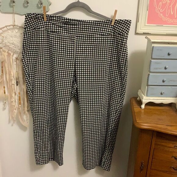 Zac & Rachel woman 22w pull on gingham print pants - Picture 1 of 3